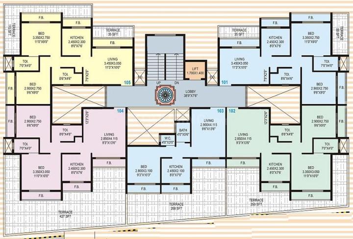 Earth Paarvati Aangan Images for Cluster Plan of Earth Builders Paarvati Aangan 1
