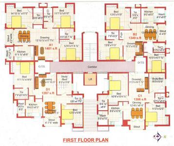 Project Image of 1049.0 - 1481.0 Sq.ft 2 BHK Apartment for buy in Rajparis Raj Castle