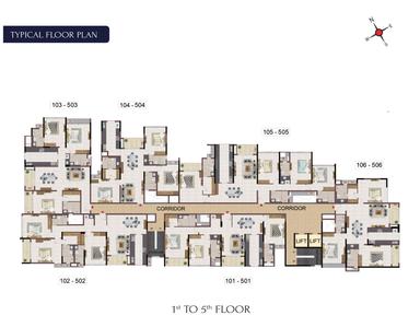 Project Image of 0.0 - 1955.0 Sq.ft 3 BHK Apartment for buy in Casagrand Dior