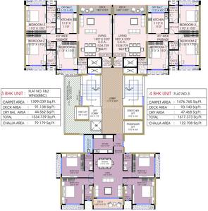 Project Image of 1582.0 - 2795.0 Sq.ft 3 BHK Apartment for buy in Downtown Avenue