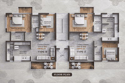 Project Image of 1175.0 - 1200.0 Sq.ft 2 BHK Apartment for buy in Anantham