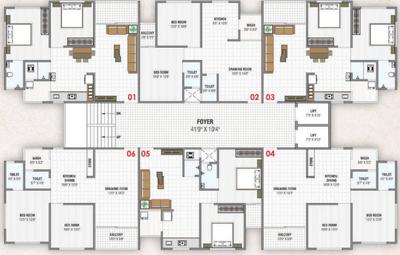 Project Image of 549.71 - 611.61 Sq.ft 2 BHK Apartment for buy in Preksha Prarthna Elegance