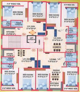 Project Image of 743.0 - 804.0 Sq.ft 2 BHK Apartment for buy in M A H Jai Ganesh Apartment 1