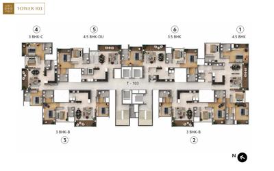 Project Image of 947.0 - 2244.0 Sq.ft 2.5 BHK Apartment for buy in Amanora Gateway Towers II