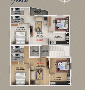 Project Image of 823.0 - 990.0 Sq.ft 2 BHK Apartment for buy in Maraas Ananya