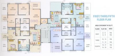 Project Image of 545.0 - 1085.0 Sq.ft 1 BHK Apartment for buy in Media Shrushti Phase I
