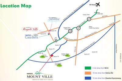 Project Image of 1490.0 - 2710.0 Sq.ft 3 BHK Apartment for buy in Mapsko Mount Ville Phase 1