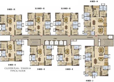 Project Image of 1742 Sq.ft 3 BHK Apartment / Flat for sale in Financial District for Rs. 26000000