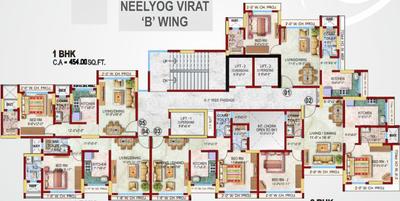 Project Image of 636.0 - 666.0 Sq.ft 2 BHK Apartment for buy in Neelyog Virat B Wing
