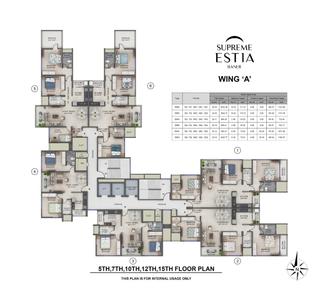 Project Image of 905.0 - 1021.0 Sq.ft 3 BHK Apartment for buy in Supreme Estia Phase I