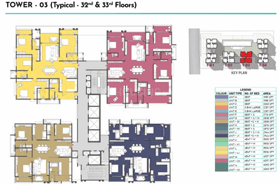 Project Image of 1987.99 - 4059.93 Sq.ft 3 BHK Apartment for buy in Prestige Clairemont
