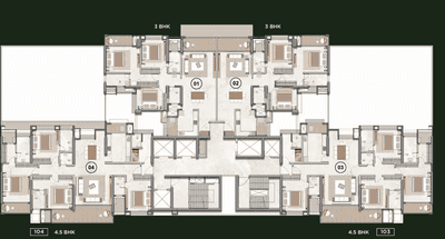 Project Image of 1286.5 - 2646.0 Sq.ft 3 BHK Apartment for buy in Livience Aleenta