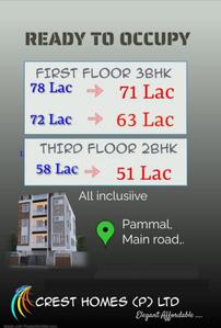 Project Image of 833.0 - 1197.0 Sq.ft 2 BHK Apartment for buy in Crest Ojas