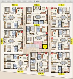 Project Image of 910.0 - 1088.0 Sq.ft 2 BHK Apartment for buy in Samiksha Ranganath Arcade