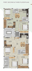 Vijaya Sunshine Sunshine Cluster Plan from 1st to 3rd Floor 1