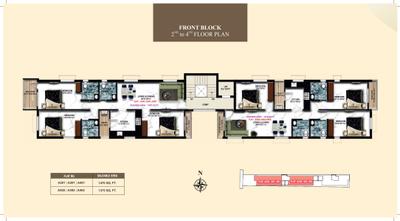 Project Image of 1375.0 - 1470.0 Sq.ft 3 BHK Apartment for buy in Nahar East
