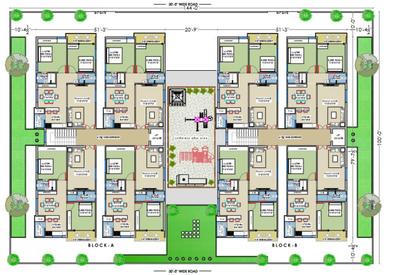 Project Image of 0.0 - 1125.0 Sq.ft 2 BHK Apartment for buy in Mahitha Green Oaks Block B