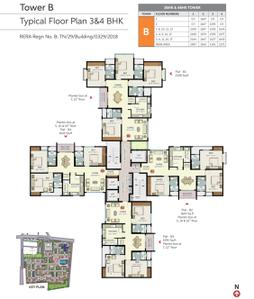 Project Image of 1141.94 - 1486.71 Sq.ft 3 BHK Apartment for buy in KLP Abhinandan Tower A And B