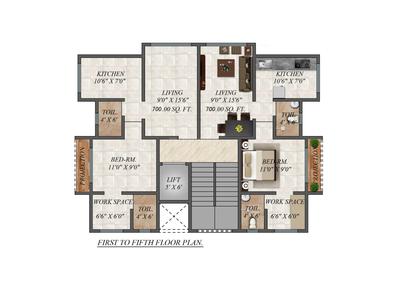 Project Image of 0.0 - 443.58 Sq.ft 1 BHK Apartment for buy in Pari Arcade