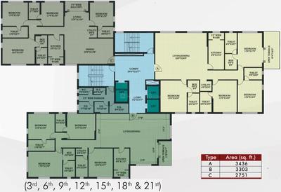 Project Image of 2751.0 - 4044.0 Sq.ft 4 BHK Apartment for buy in Ramsnehi Unimark Tower