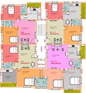 Project Image of 840.0 - 1050.0 Sq.ft 2 BHK Apartment for buy in JR Maple Spring