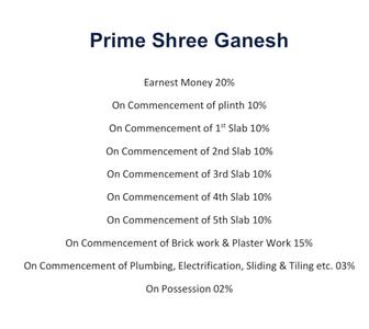 Prime Shree Ganesh Payment Plan and Price list 1