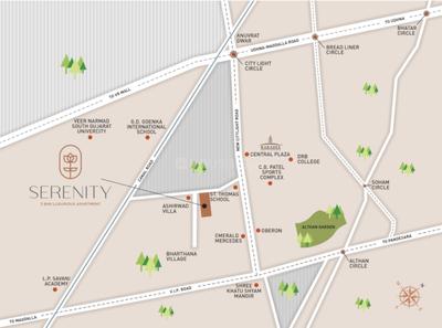 Project Image of 0.0 - 1043.99 Sq.ft 3 BHK Apartment for buy in Kakadia Serenity