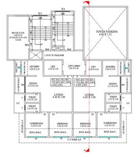 Project Image of 1250 Sq.ft 2 BHK Apartment / Flat for sale in Kalyan West for Rs. 9200000