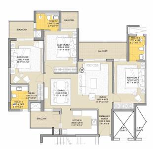 Project Image of 2125 Sq.ft 3 BHK Apartment / Flat for sale in Sector 99A for Rs. 28200000