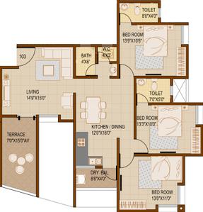 Project Image of 270.0 - 1078.0 Sq.ft 1 RK Apartment for buy in SG Rainbow