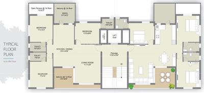 Project Image of 0.0 - 884.36 Sq.ft 3 BHK Apartment for buy in Earth Silver Wood