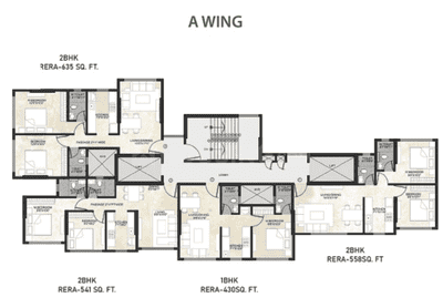 Project Image of 430.13 - 872.63 Sq.ft 1 BHK Apartment for buy in Kaustubh Park 91