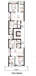 Sri Raghavendra Pink House Pink House Cluster Plan For Typical Floor Plan 1