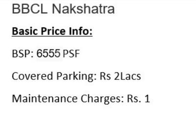 Project Image of 0.0 - 682.0 Sq.ft 1 BHK Apartment for buy in BBCL Nakshatra