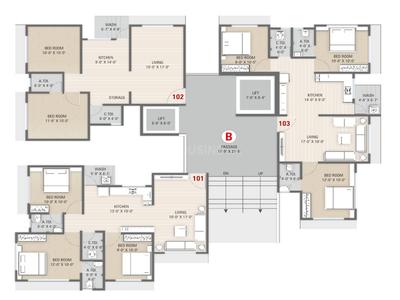 Project Image of 594.6 - 737.11 Sq.ft 2 BHK Apartment for buy in Savani Prayosha Elite Tower A And B