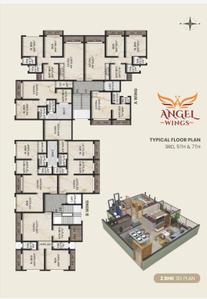 Project Image of 221.41 - 500.84 Sq.ft 1 RK Apartment for buy in Sky Touch Angel Wings