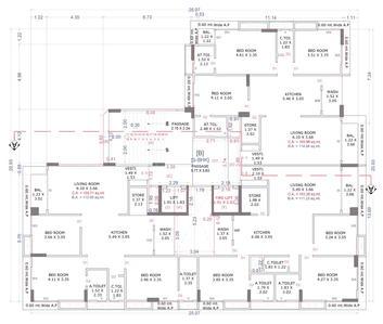 Project Image of 1111.48 - 1207.5 Sq.ft 3 BHK Apartment for buy in Balaji Silver Classima