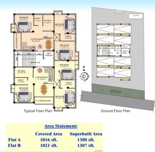 Project Image of 1300.0 - 1307.0 Sq.ft 3 BHK Apartment for buy in Oiendrila Moni Gold