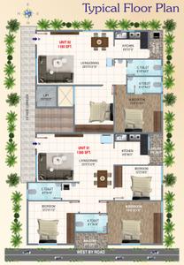 Project Image of 1100.0 - 1300.0 Sq.ft 2 BHK Apartment for buy in SLV Elite Apartment