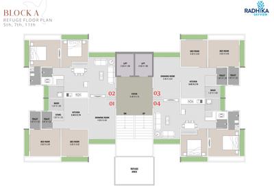 Project Image of 566.29 - 613.33 Sq.ft 2 BHK Apartment for buy in Shubhshree Radhika Skyview