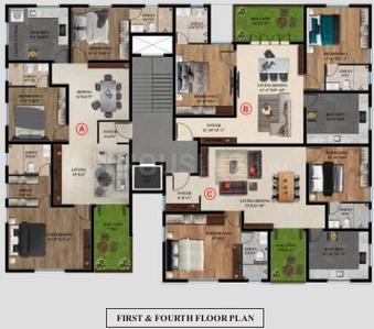 Project Image of 0.0 - 2455.0 Sq.ft 4 BHK Apartment for buy in Swathi Prashanthi Apartments