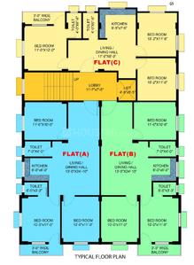 Project Image of 0.0 - 1050.0 Sq.ft 3 BHK Apartment for buy in Bipasha Apartment