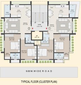 Project Image of 626.14 - 639.27 Sq.ft 2 BHK Apartment for buy in Trivedi Mira Mohan Elegance