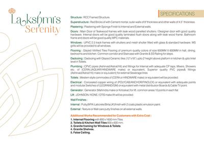 Project Image of 2012.0 - 2399.0 Sq.ft 3 BHK Apartment for buy in Lakshmi Serenity
