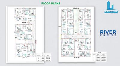 LandIndia River Front Cluster Plan for typical Floor 1