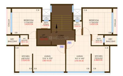 Project Image of 0.0 - 675.0 Sq.ft 1 BHK Apartment for buy in Krishna Veer Alpha