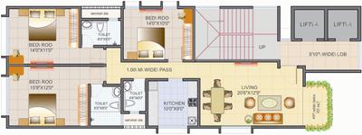 Project Image of 760.0 - 1099.0 Sq.ft 2 BHK Apartment for buy in Tridhaatu Aaroha