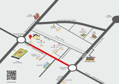 Project Image of 447.56 - 531.52 Sq.ft 2 BHK Apartment for buy in Shyama Twins
