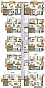 Project Image of 1244 Sq.ft 2 BHK Apartment / Flat for sale in Hafeezpet for Rs. 10400000
