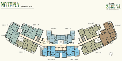 Project Image of 586.0 - 1415.0 Sq.ft 2 BHK Apartment for buy in Siddha Serena